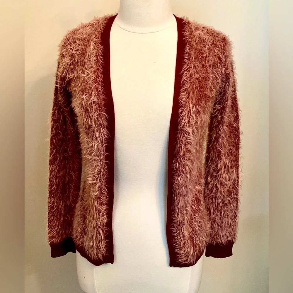 Matilda Jane 435 Collection Mauve Fuzzy Shabby Chic Boho Cardigan Girls Size 12